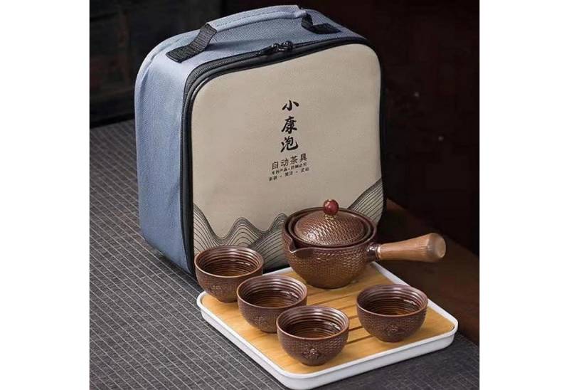 LuxusKollektion Kochbesteck-Set Tee Set Keramik Kungfu Teekanne 360 4 Teetassen Bambusweben LuxusKollektion Kochbesteck-Set Tee Set Keramik Kungfu Teekanne 360 4 Teetassen Bambusweben von LuxusKollektion