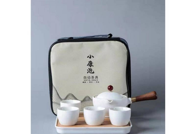 LuxusKollektion Kochbesteck-Set Tee Set Keramik Kungfu Teekanne 4 Teetassen Reisetasche weiß LuxusKollektion Kochbesteck-Set Tee Set Keramik Kungfu Teekanne 4 Teetassen Reisetasche weiß von LuxusKollektion