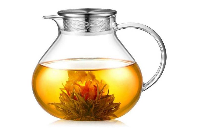 LuxusKollektion Kochbesteck-Set Teekanne Borosilicate Glas 1400ml Type1 Silberne Teekanne 1400 ml LuxusKollektion Kochbesteck-Set Teekanne Borosilicate Glas 1400ml Type1 Silberne Teekanne 1400 ml von LuxusKollektion