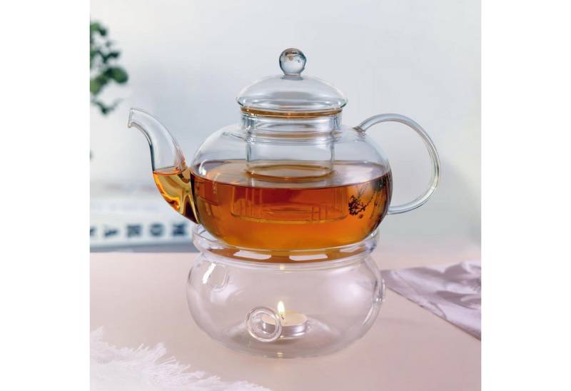 LuxusKollektion Kochbesteck-Set Teekanne Glas Sieb 1L 1000ml Teekanne und 13,5cm Glaswärmer LuxusKollektion Kochbesteck-Set Teekanne Glas Sieb 1L 1000ml Teekanne und 13,5cm Glaswärmer von LuxusKollektion