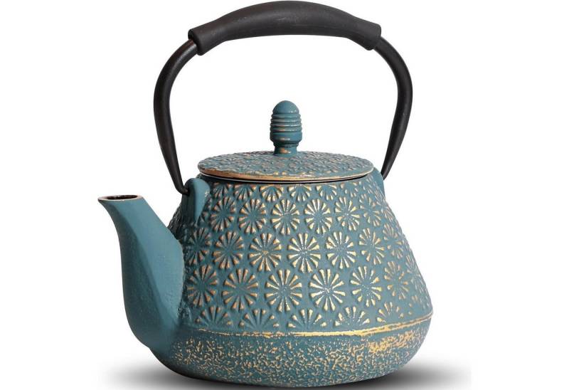 LuxusKollektion Kochbesteck-Set Teekanne Gusseisen 950ml Kirschblütenmuster Infuser Blue LuxusKollektion Kochbesteck-Set Teekanne Gusseisen 950ml Kirschblütenmuster Infuser Blue von LuxusKollektion