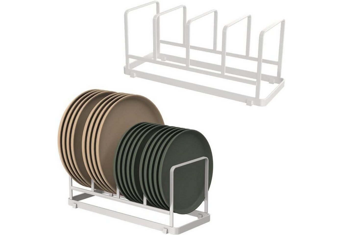 LuxusKollektion Kochbesteck-Set Tellerständer Tellerhalter Abtropfgestell Geschirr Weiß Large-2 Stück LuxusKollektion Kochbesteck-Set Tellerständer Tellerhalter Abtropfgestell Geschirr Weiß Large-2 Stück von LuxusKollektion