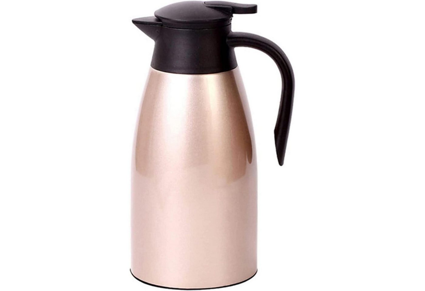 LuxusKollektion Kochbesteck-Set Thermoskanne 2 Liter Edelstahl Vakuum QuickTip Verschluss Gold von LuxusKollektion