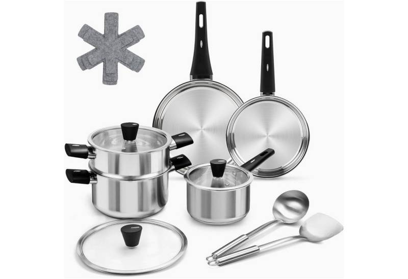 LuxusKollektion Kochbesteck-Set Töpfe Pfannen Topfset Edelstahl Induktion 14 Pieces 14 LuxusKollektion Kochbesteck-Set Töpfe Pfannen Topfset Edelstahl Induktion 14 Pieces 14 von LuxusKollektion