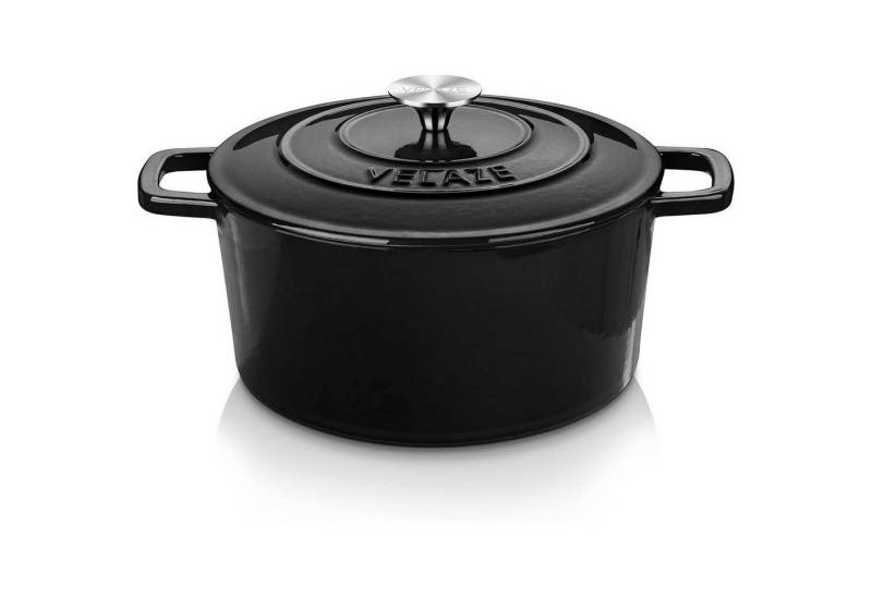 LuxusKollektion Kochbesteck-Set Topf Gusseisen Bräter Emaille Schmortopf Deckel Schwarz 25cm 5L LuxusKollektion Kochbesteck-Set Topf Gusseisen Bräter Emaille Schmortopf Deckel Schwarz 25cm 5L von LuxusKollektion