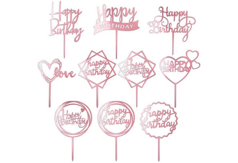 LuxusKollektion Kochbesteck-Set Tortendeko Cake Topper Happy Birthday Girlande Acryl 10 Roségold LuxusKollektion Kochbesteck-Set Tortendeko Cake Topper Happy Birthday Girlande Acryl 10 Roségold von LuxusKollektion