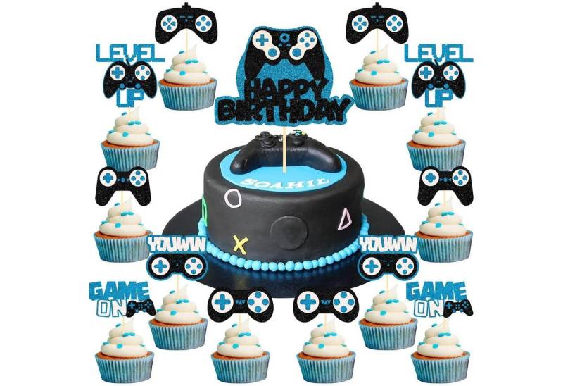 LuxusKollektion Kochbesteck-Set Tortendeko Geburtstag Junge Videospiel Gamer Topper Blau LuxusKollektion Kochbesteck-Set Tortendeko Geburtstag Junge Videospiel Gamer Topper Blau von LuxusKollektion