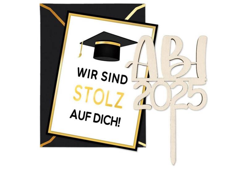 LuxusKollektion Kochbesteck-Set Tortendeko Holz Glückwunschkarte Abitur 2025 Abi 2025 Cake Topper LuxusKollektion Kochbesteck-Set Tortendeko Holz Glückwunschkarte Abitur 2025 Abi 2025 Cake Topper von LuxusKollektion