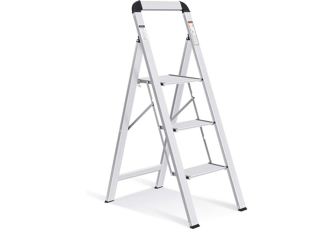 LuxusKollektion Kochbesteck-Set Trittleiter Aluminium 3 Stufen Handlauf Klappsicherung Silber 3 Stufen LuxusKollektion Kochbesteck-Set Trittleiter Aluminium 3 Stufen Handlauf Klappsicherung Silber 3 Stufen von LuxusKollektion