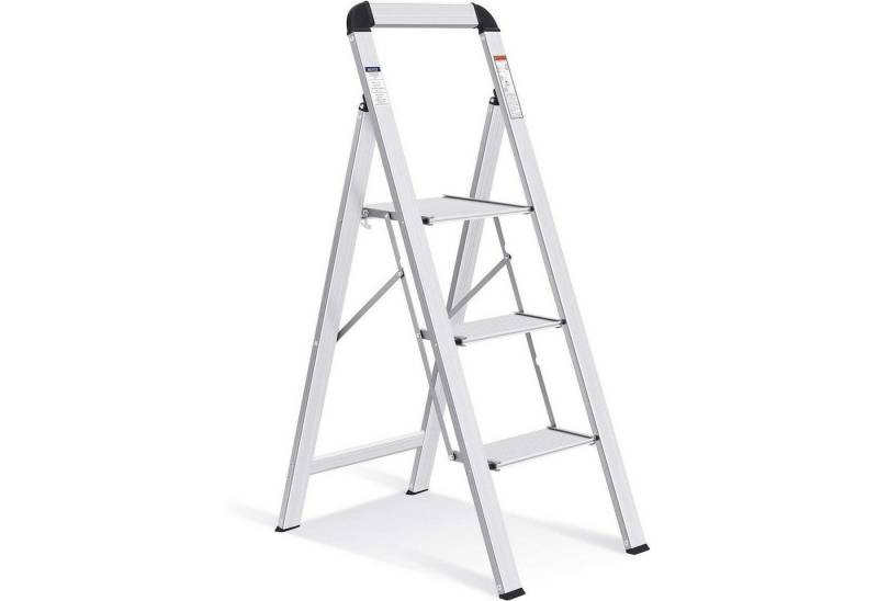 LuxusKollektion Kochbesteck-Set Trittleiter Aluminium 3 Stufen Handlauf Klappsicherung Silber 3 Stufen LuxusKollektion Kochbesteck-Set Trittleiter Aluminium 3 Stufen Handlauf Klappsicherung Silber 3 Stufen von LuxusKollektion
