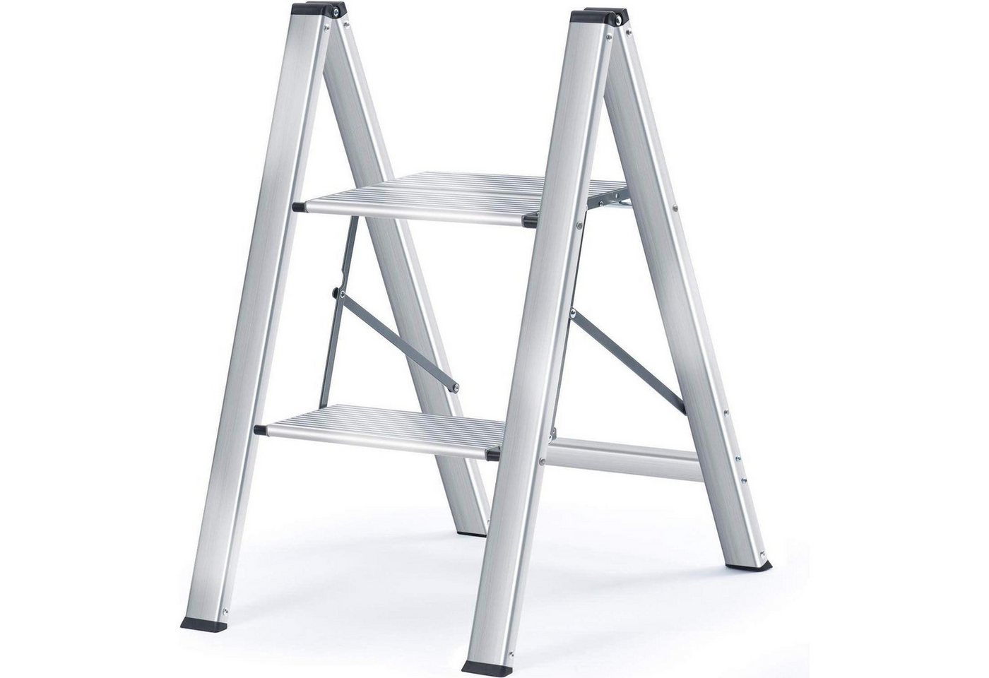 LuxusKollektion Kochbesteck-Set Trittleiter Klapptrittleiter Aluminium Handlauf 2 Stufen Silber von LuxusKollektion