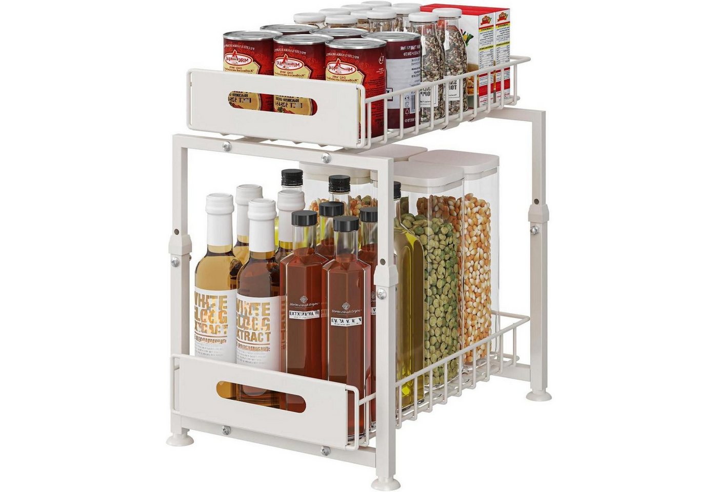 LuxusKollektion Kochbesteck-Set Unterschrank Organizer Küchenregal 2 Etagen Weiß Modell-B LuxusKollektion Kochbesteck-Set Unterschrank Organizer Küchenregal 2 Etagen Weiß Modell-B von LuxusKollektion