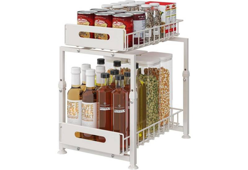 LuxusKollektion Kochbesteck-Set Unterschrank Organizer Küchenregal 2 Etagen Weiß Modell-B LuxusKollektion Kochbesteck-Set Unterschrank Organizer Küchenregal 2 Etagen Weiß Modell-B von LuxusKollektion