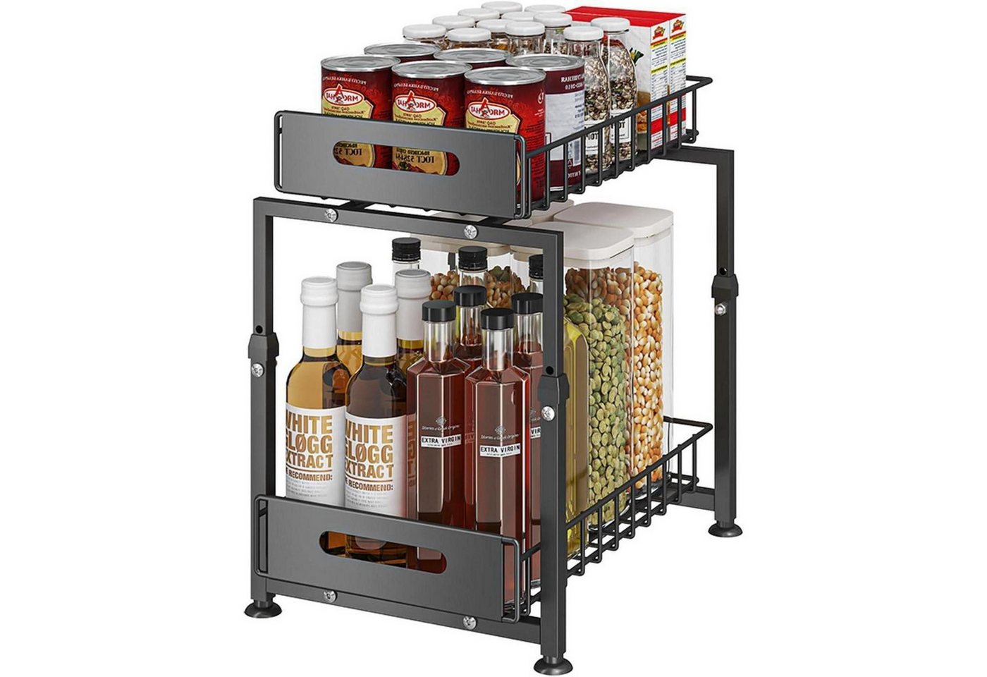 LuxusKollektion Kochbesteck-Set Unterschrank Organizer Metall 2 Etagen Unterspüle Schwarz Modell-B LuxusKollektion Kochbesteck-Set Unterschrank Organizer Metall 2 Etagen Unterspüle Schwarz Modell-B von LuxusKollektion