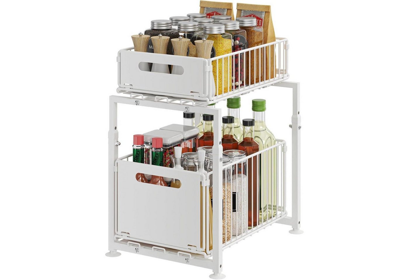 LuxusKollektion Kochbesteck-Set Unterschrank Organizer Metall Unterspüle 2 Etagen Weiß Modell-A LuxusKollektion Kochbesteck-Set Unterschrank Organizer Metall Unterspüle 2 Etagen Weiß Modell-A von LuxusKollektion