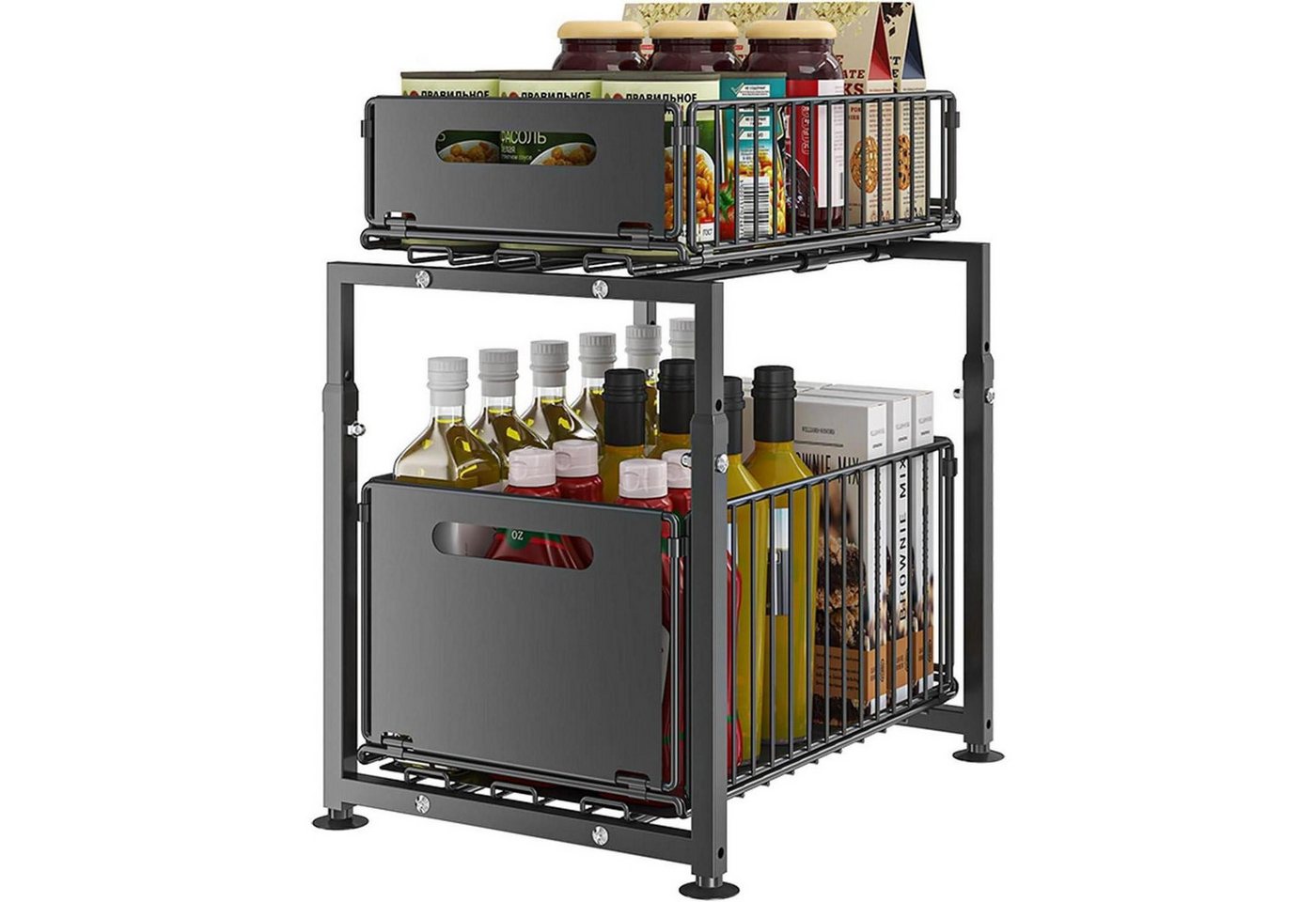 LuxusKollektion Kochbesteck-Set Unterschrank Organizer mit 2 Etagen für Küchenschrank, Badezimmer und LuxusKollektion Kochbesteck-Set Unterschrank Organizer mit 2 Etagen für Küchenschrank, Badezimmer und von LuxusKollektion