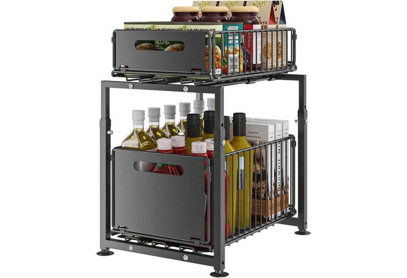 LuxusKollektion Kochbesteck-Set Unterschrank Organizer mit 2 Etagen für Küchenschrank, Badezimmer und LuxusKollektion Kochbesteck-Set Unterschrank Organizer mit 2 Etagen für Küchenschrank, Badezimmer und von LuxusKollektion