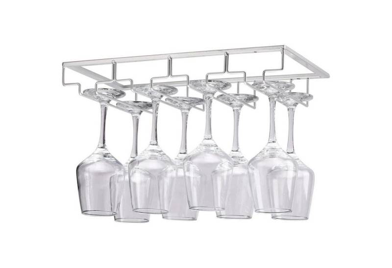 LuxusKollektion Kochbesteck-Set Weinglashalter Metall Unterschrank Schrauben 4 reihige Silber von LuxusKollektion