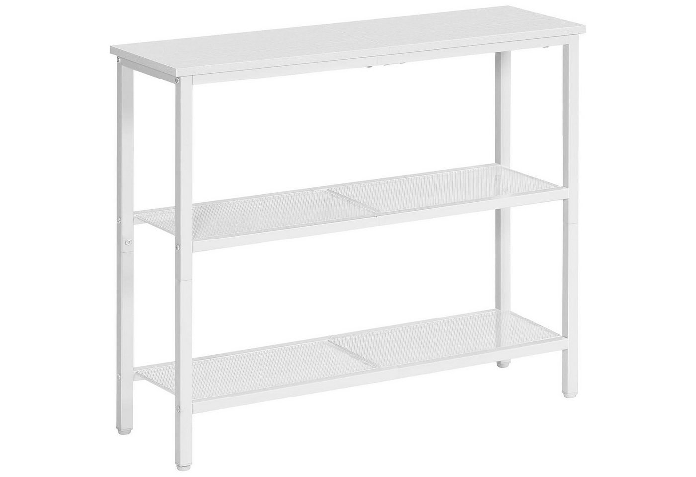 LuxusKollektion Konsolentisch Konsolentisch Beistelltisch 2 Ablagen Wohnzimmer Büro Weiß von LuxusKollektion