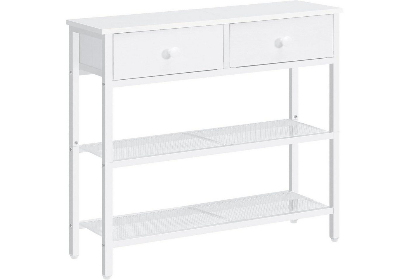 LuxusKollektion Konsolentisch Konsolentisch Flurtisch 75 cm Schublade Ablagefächer Flur Weiß von LuxusKollektion