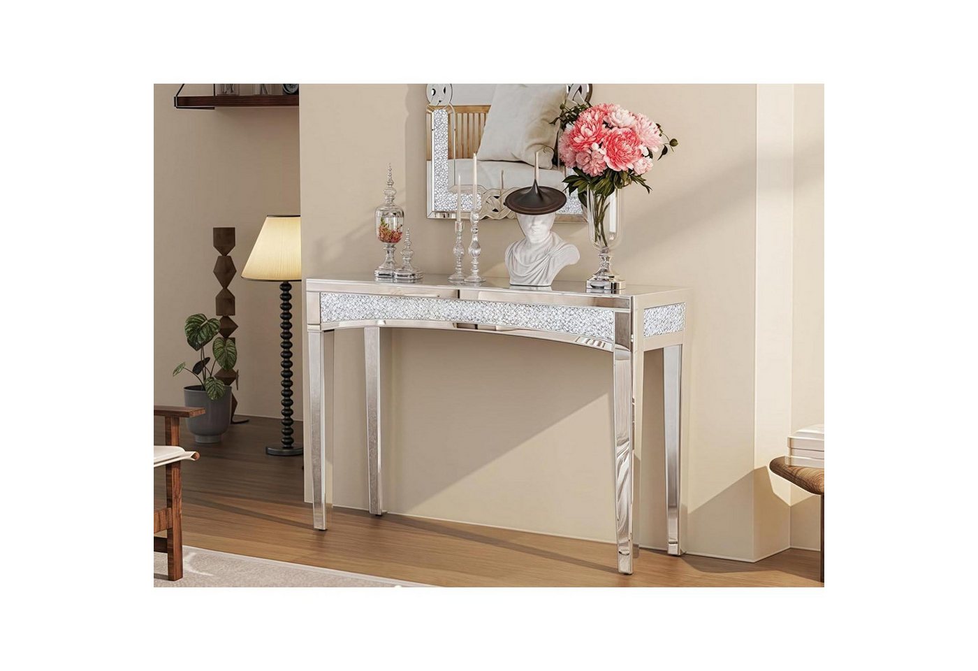 LuxusKollektion Konsolentisch Konsolentisch Flurtisch Eingangstisch Glastisch 120×35×79cm LuxusKollektion Konsolentisch Konsolentisch Flurtisch Eingangstisch Glastisch 120×35×79cm von LuxusKollektion