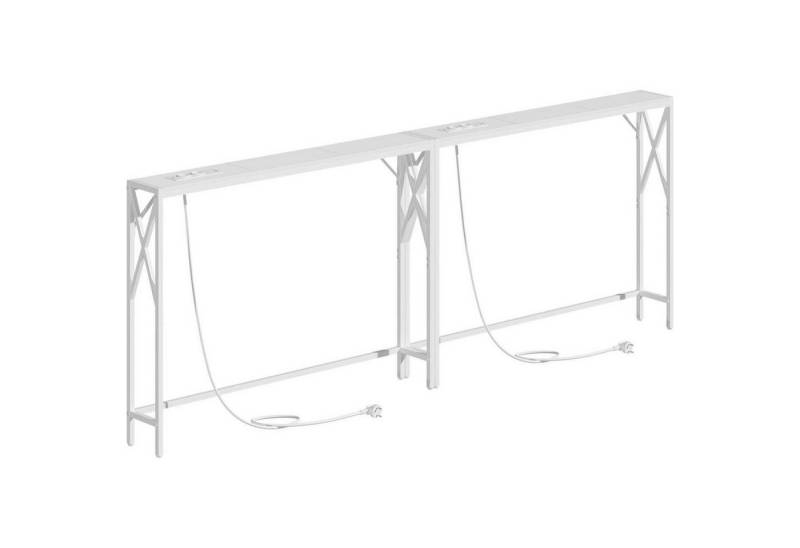 LuxusKollektion Konsolentisch Konsolentisch Ladestation Eingangstisch Flurtisch Flur 2 Weiß von LuxusKollektion