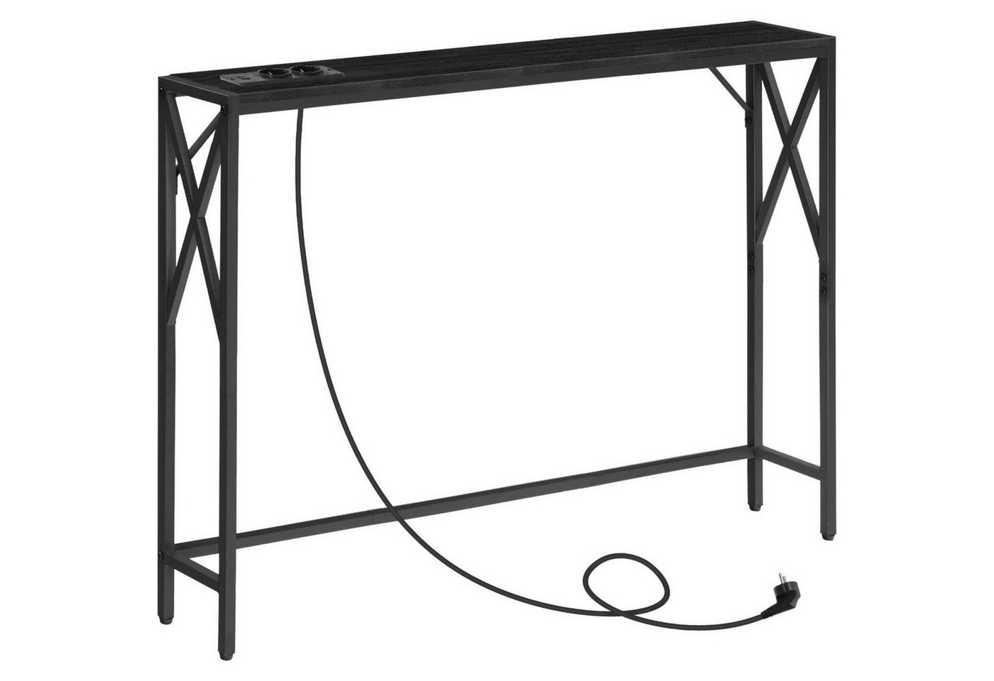 LuxusKollektion Konsolentisch Konsolentisch Ladestation Eingangstisch Flurtisch Schwarz 1 Schwarz von LuxusKollektion