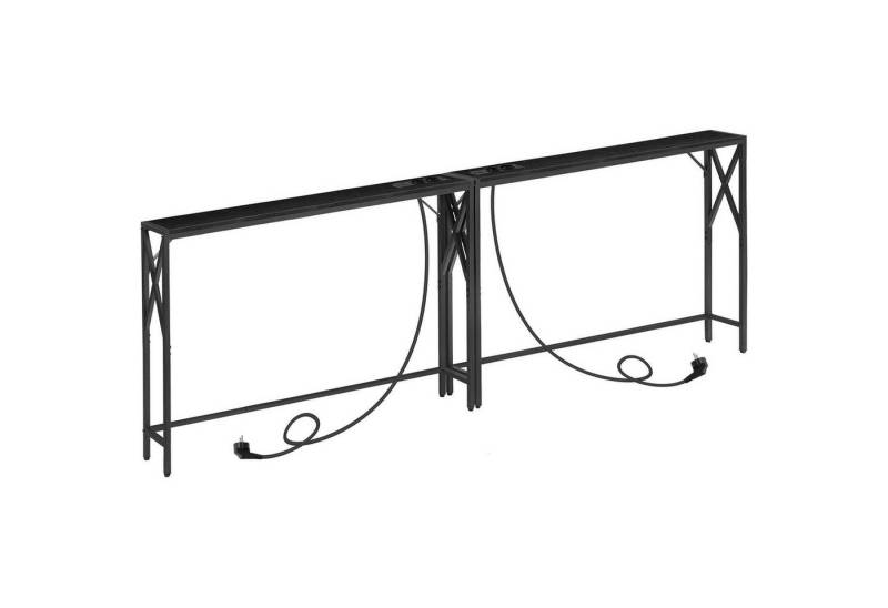 LuxusKollektion Konsolentisch Konsolentisch Ladestation Eingangstisch Flurtisch Schwarz 2 Schwarz von LuxusKollektion