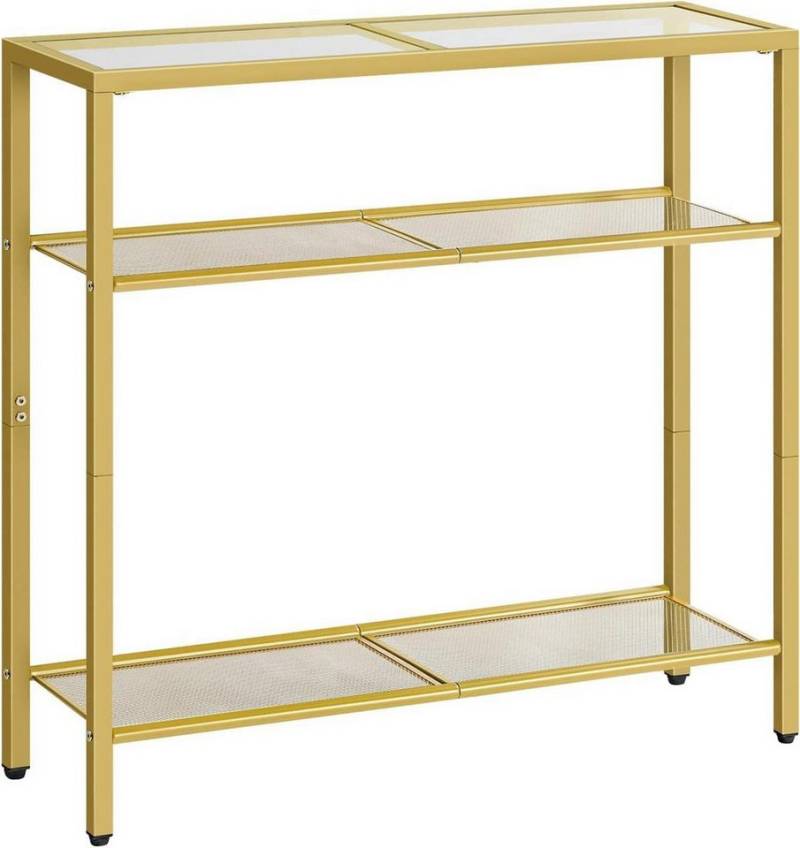 LuxusKollektion Konsolentisch Konsolentisch gehärtetem Glas moderner Stil Goldfarben EGD21XG01G1 von LuxusKollektion