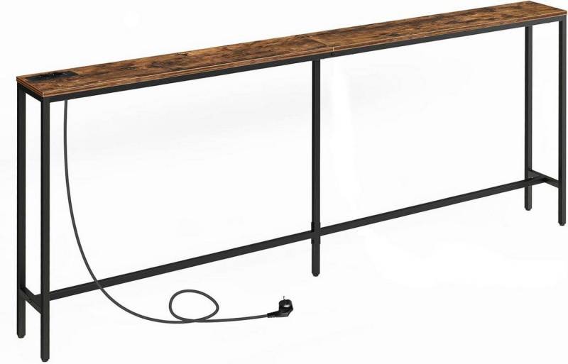 LuxusKollektion Konsolentisch Konsolentisch mit Ladestation 200 cm schmal USB-Anschlüsse von LuxusKollektion