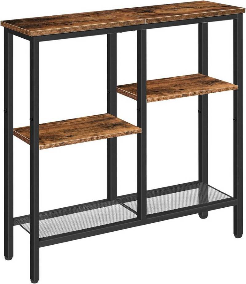 LuxusKollektion Konsolentisch Schmaler Konsolentisch Vintagebraun-Schwarz 75 cm, Beistelltisch für von LuxusKollektion