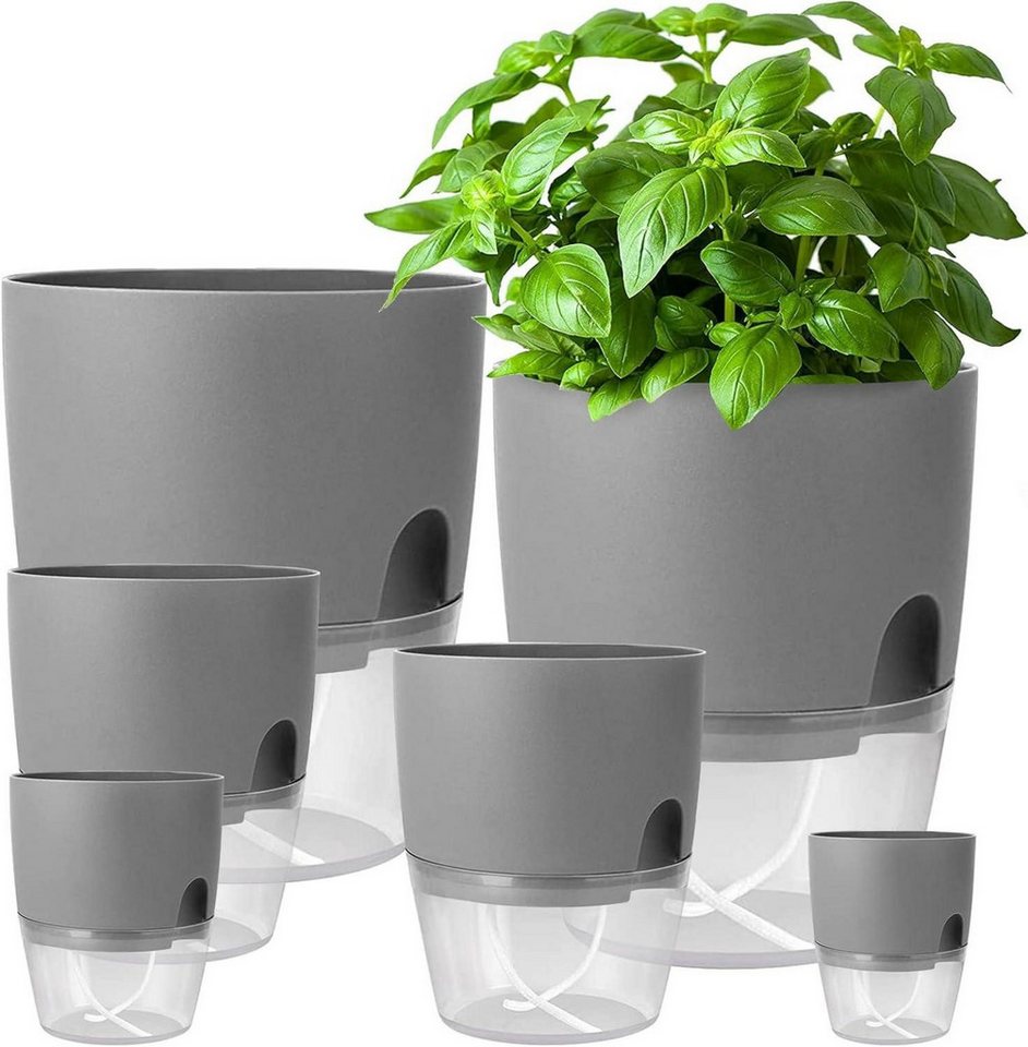 LuxusKollektion Kräutertopf Selbstbewässernder Kräutertopf 6er Set Fensterbank für Küchenkräuter LuxusKollektion Kräutertopf Selbstbewässernder Kräutertopf 6er Set Fensterbank für Küchenkräuter von LuxusKollektion