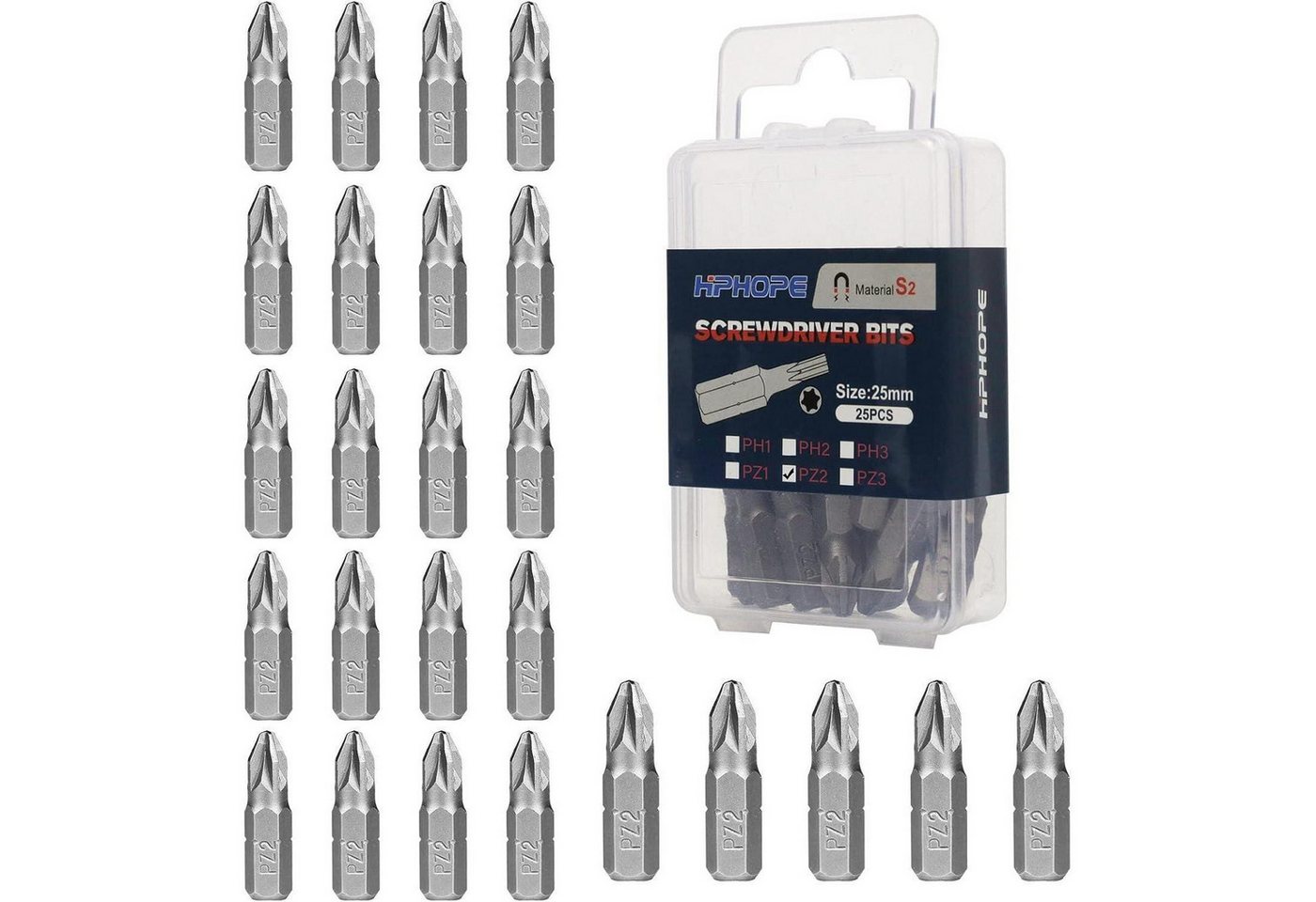 LuxusKollektion Kreuzschlitz-Bit Bits PZ2 Pozi Sortiment 25mm PZ2 25 Stück LuxusKollektion Kreuzschlitz-Bit Bits PZ2 Pozi Sortiment 25mm PZ2 25 Stück von LuxusKollektion