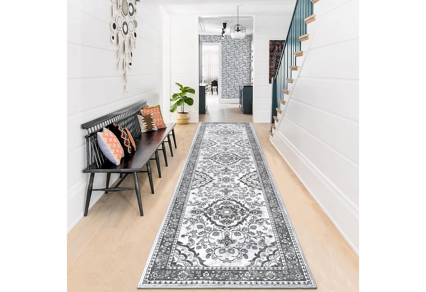 LuxusKollektion Küchenläufer Läufer Teppich rutschfest waschbar Küche Flur Grau 60 x 240 cm LuxusKollektion Küchenläufer Läufer Teppich rutschfest waschbar Küche Flur Grau 60 x 240 cm von LuxusKollektion