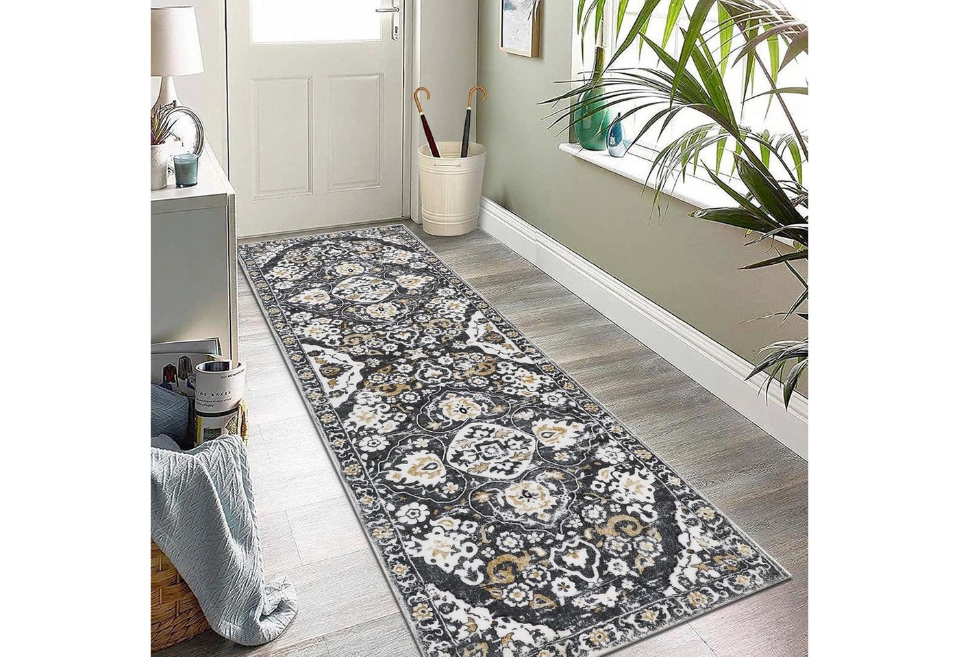 LuxusKollektion Küchenläufer Teppich Läufer Flur Küche Waschbar Rutschfest Grau Braun 60 x 180 cm LuxusKollektion Küchenläufer Teppich Läufer Flur Küche Waschbar Rutschfest Grau Braun 60 x 180 cm von LuxusKollektion