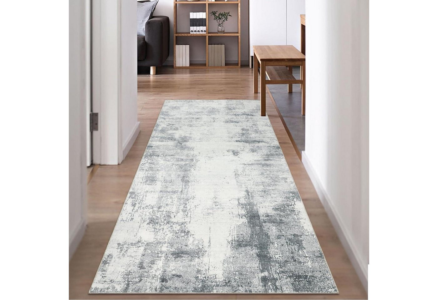 LuxusKollektion Küchenläufer Teppichläufer Flur Küche rutschfest waschbar 80x200cm 80 x 200 cm Grau LuxusKollektion Küchenläufer Teppichläufer Flur Küche rutschfest waschbar 80x200cm 80 x 200 cm Grau von LuxusKollektion