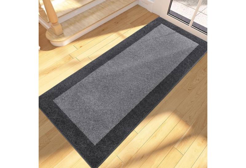 LuxusKollektion Läufer Schmutzfangmatte Fußmatte Läufer Teppich 60 x 210 cm Rechteckig Grau von LuxusKollektion