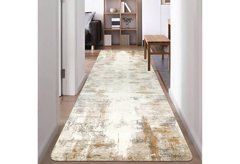 Famibay Läufer Teppich Läufer 80x300cm Beige rutschfest waschbar modern Läufer Lang von Famibay