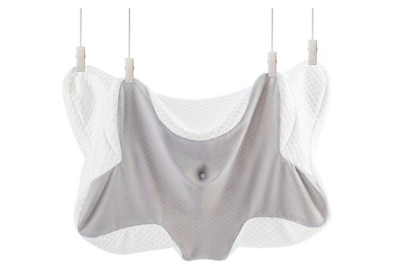 LuxusKollektion Lagerungskissen Kissenbezug Nackenstützkissen KH1067 66x37x13cm Grau von LuxusKollektion