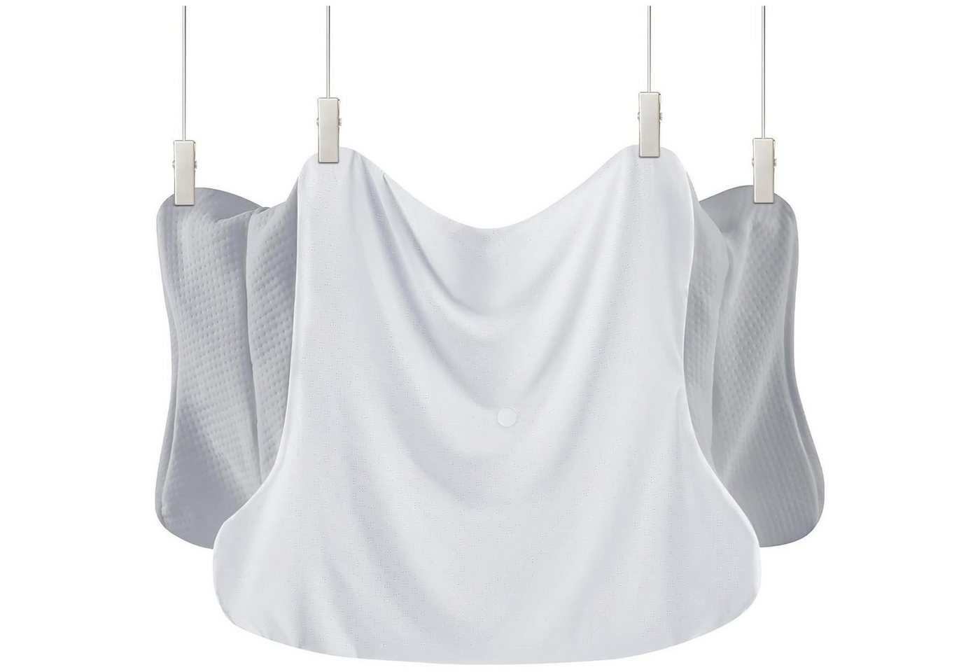 LuxusKollektion Lagerungskissen Kissenbezug Nackenstützkissen Orthopädisches 62x41x13cm Grau von LuxusKollektion