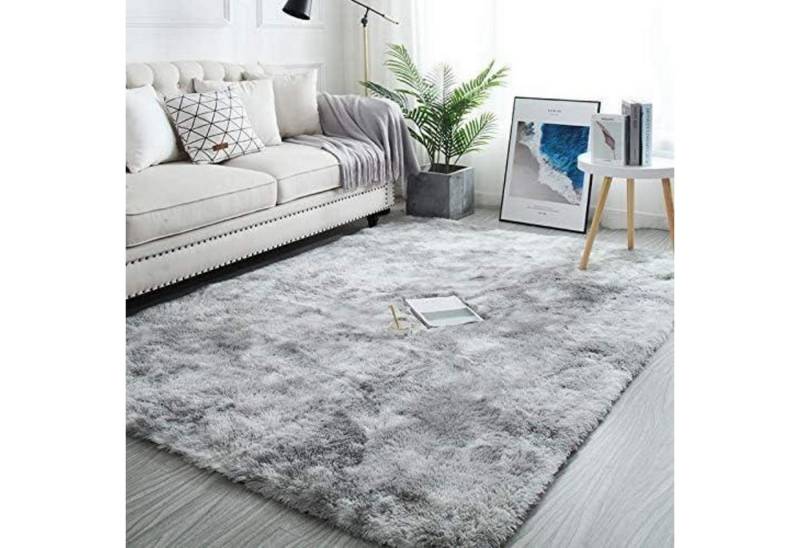 LuxusKollektion Langflor-Teppich Wohnzimmerteppich Shaggy Langflor Rutschfest Hellgrau 160 x 200 cm LuxusKollektion Langflor-Teppich Wohnzimmerteppich Shaggy Langflor Rutschfest Hellgrau 160 x 200 cm von LuxusKollektion