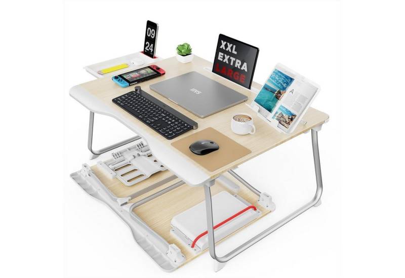 LuxusKollektion Laptoptisch Bett Schreibtisch Laptop 65x49cm Bodenständer Schoss Light Teak LuxusKollektion Laptoptisch Bett Schreibtisch Laptop 65x49cm Bodenständer Schoss Light Teak von LuxusKollektion