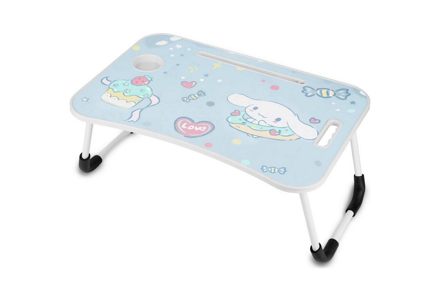 LuxusKollektion Laptoptisch Laptop Tisch Cartoon Bilder Betttablett Notebook Ständer Blaues Herz von LuxusKollektion