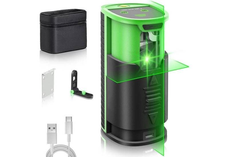 LuxusKollektion Laserwasserwaage Laser-Wasserwaage selbstnivellierend 30 m Typ-C Magnetfuß 360° von LuxusKollektion