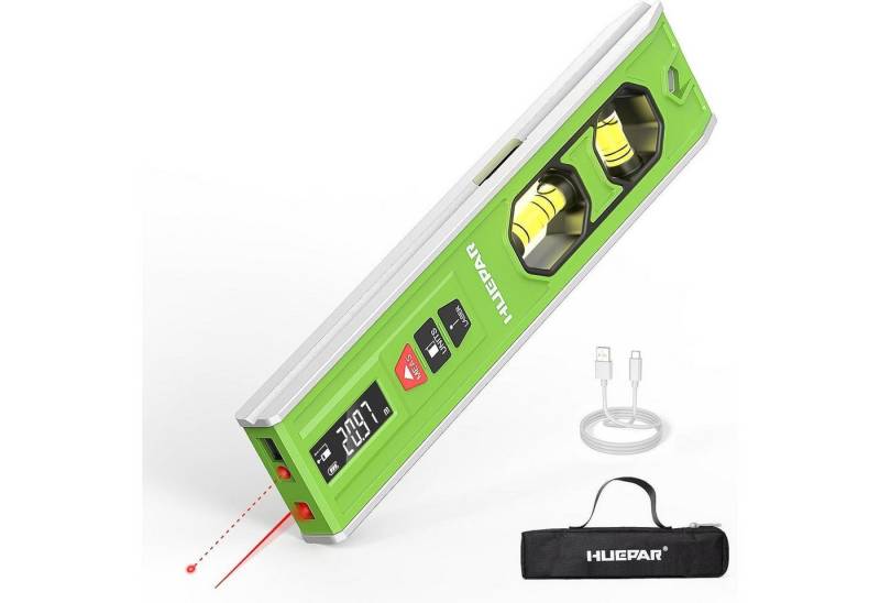 LuxusKollektion Laserwasserwaage Wasserwaage 3in1 mit Laser und 20m Entfernungsmesser magnetisch von LuxusKollektion