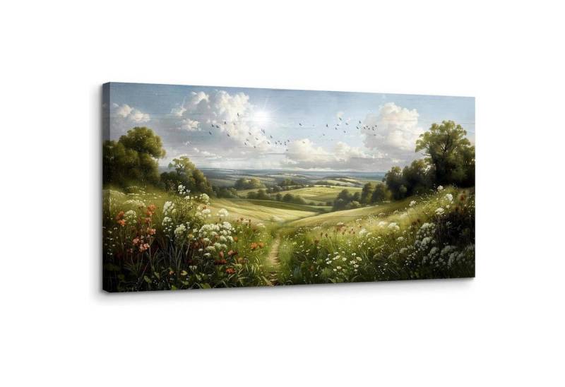 LuxusKollektion Leinwandbild Leinwandbild 50x100 cm Kunstdruck Sonniges Feld 100L x 50B cm LuxusKollektion Leinwandbild Leinwandbild 50x100 cm Kunstdruck Sonniges Feld 100L x 50B cm von LuxusKollektion