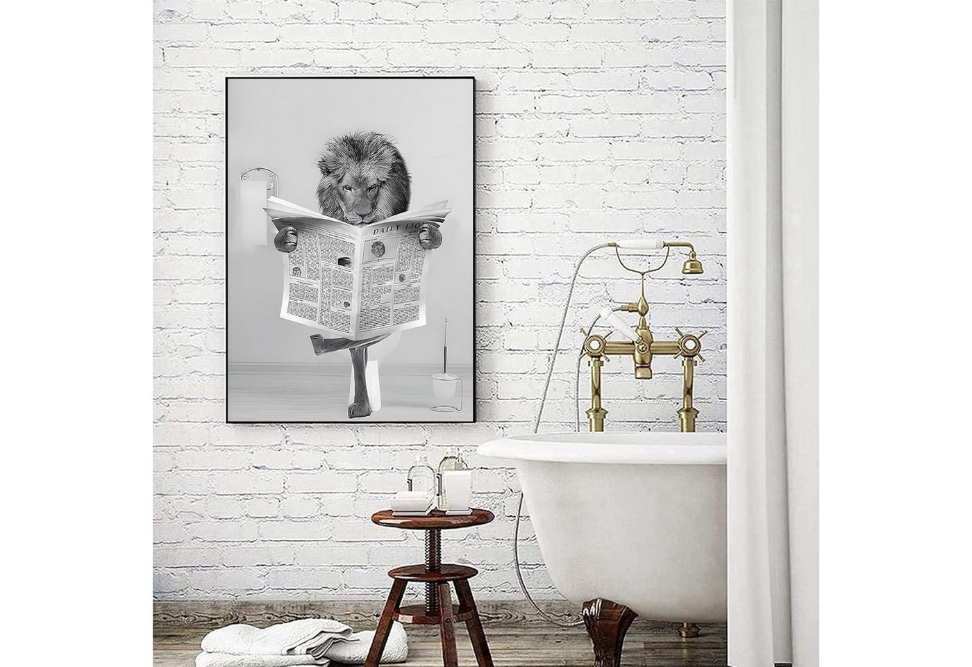 LuxusKollektion Leinwandbild Leinwandbild Hochlandrind Badewanne Badezimmer SZ 20L x 30B cm LuxusKollektion Leinwandbild Leinwandbild Hochlandrind Badewanne Badezimmer SZ 20L x 30B cm von LuxusKollektion