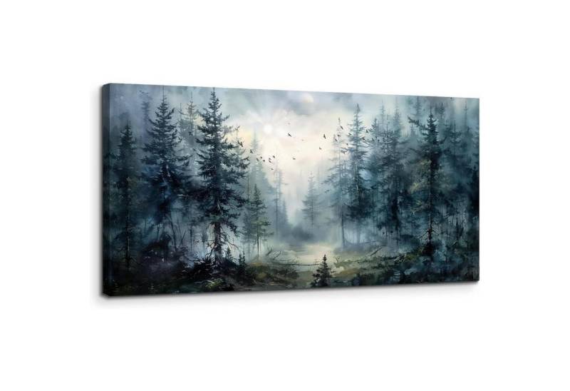 LuxusKollektion Leinwandbild Leinwandbild Kunstdruck Landschaft Blaue Nebliger Wald 100L x 50B cm LuxusKollektion Leinwandbild Leinwandbild Kunstdruck Landschaft Blaue Nebliger Wald 100L x 50B cm von LuxusKollektion