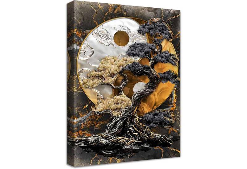 LuxusKollektion Leinwandbild Leinwandbild Rahmen Schwarz Braun 30L x 40B cm Qian Kun Yin Yang Baum LuxusKollektion Leinwandbild Leinwandbild Rahmen Schwarz Braun 30L x 40B cm Qian Kun Yin Yang Baum von LuxusKollektion