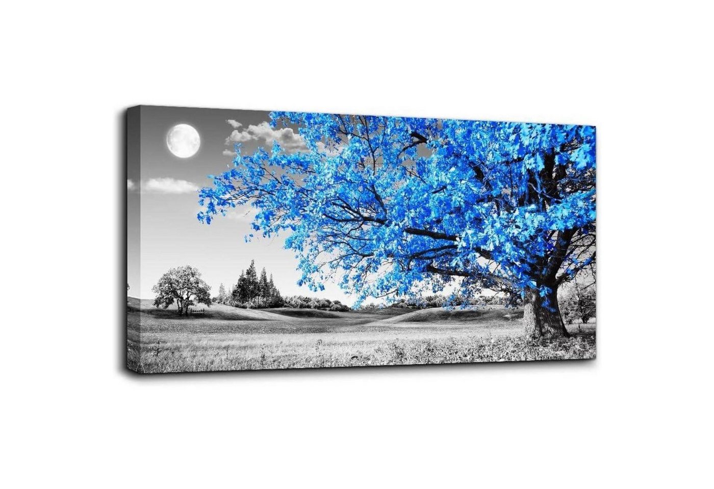 LuxusKollektion Leinwandbild Leinwandbilder XXL 59x119 Wohnzimmer Baum Blau Baum 120L x 60B cm LuxusKollektion Leinwandbild Leinwandbilder XXL 59x119 Wohnzimmer Baum Blau Baum 120L x 60B cm von LuxusKollektion